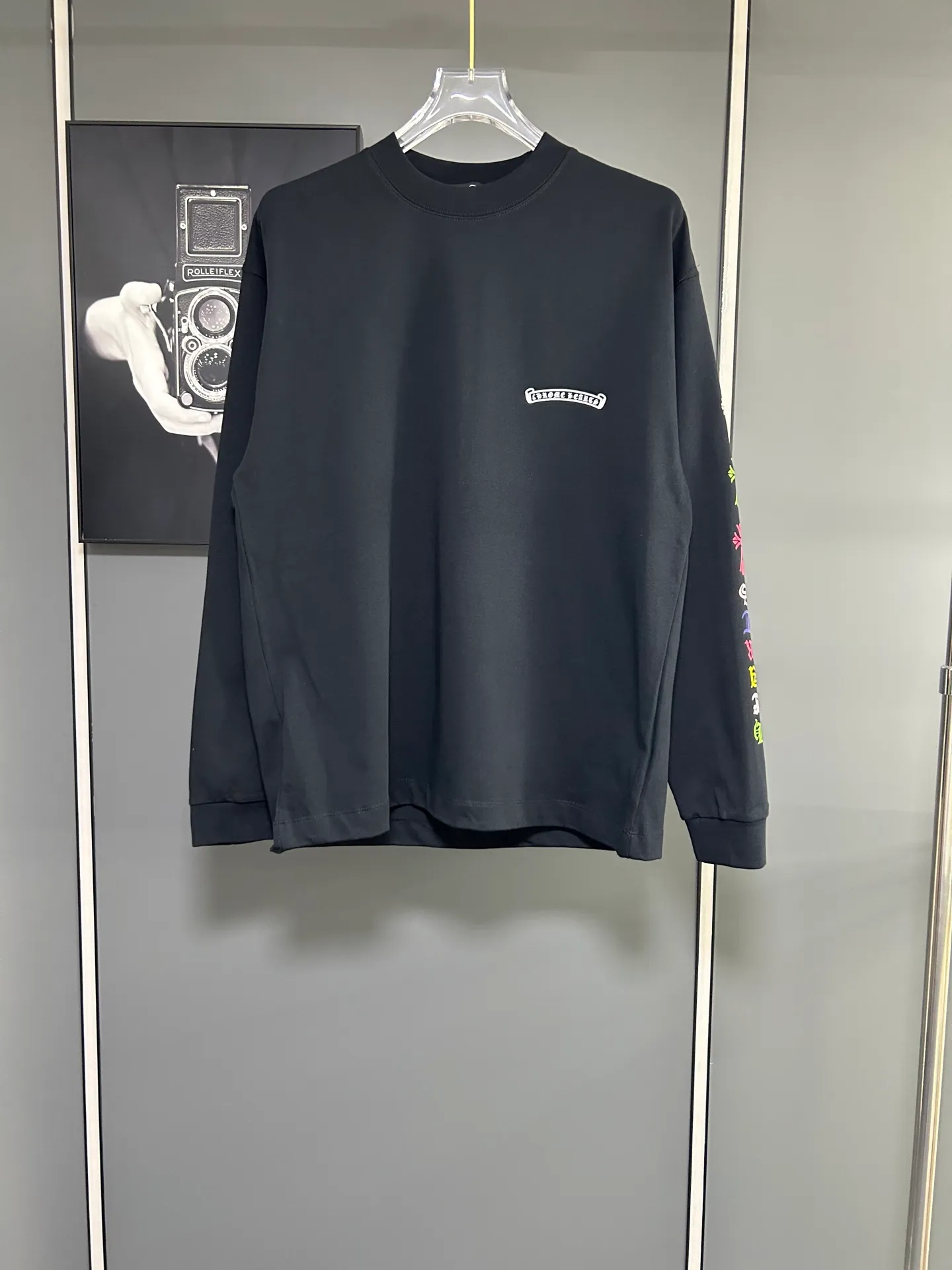 P230 2026 new (exclusive) Chrome Hearts autumn and winter limited edition heavyweight high-weight long-sleeved T-shirt, customized Dreamweaver Yayun ribbed cotton designer concept style Fabric: Heavy 380g Size: S M L XL Color: White Black